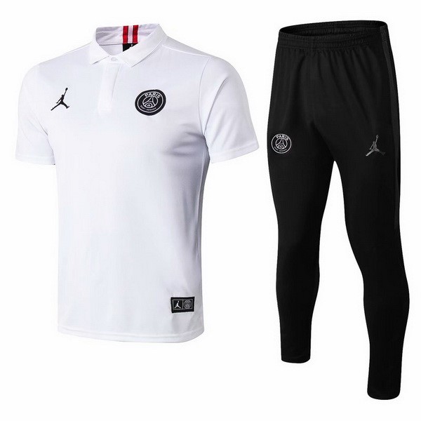 JORDAN Polo Conjunto Completo Paris Saint Germain 2018-2019 Blanco Negro